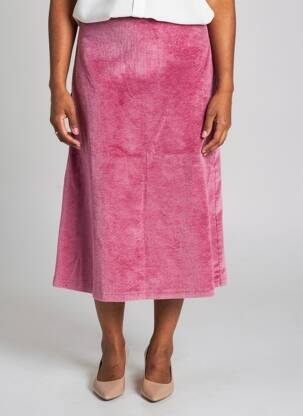 Jupe longue coupe évasée violet MARGOT femme