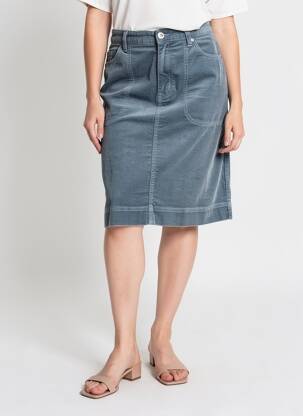 Jupe mi-longue coupe droite bleu WHITE STUFF femme