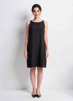 Robe mi-longue sans manche sans manche noir SCHOOL RAG femme
