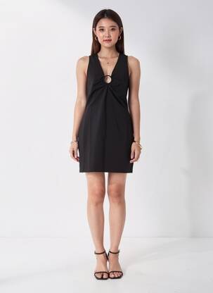 Robe courte sans manche sans manche noir SCHOOL RAG femme