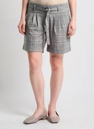 Short fermeture zippée sous rabat boutonné gris SCHOOL RAG femme