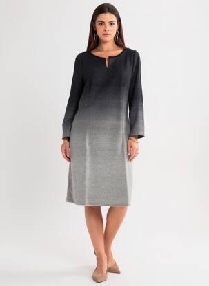 Robe mi-longue manches 3/4 manches 3/4 gris D.SPORT femme