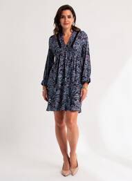 Robe courte manches longues manches longues noir LA FEE MARABOUTEE femme