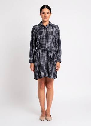 Robe courte manches longues manches longues bleu COMPTOIR DES COTONNIERS femme
