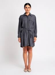 Robe courte manches longues manches longues bleu COMPTOIR DES COTONNIERS femme