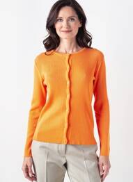 Gilet manches longues stretch orange WEILL femme