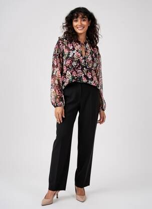 Blouse légère et transparente manches longues noir COMPTOIR DES COTONNIERS femme