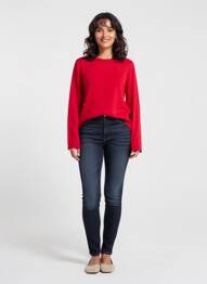 Pull coupe cintrée manches longues rouge THERMOLACTYL BY DAMART femme
