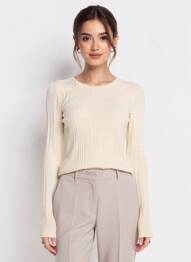 Pull stretch manches longues or CLAUDIUS femme