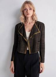 Gilet manches longues stretch noir CLAUDIUS femme
