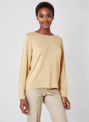 Pull coupe cintrée manches longues beige THERMOLACTYL BY DAMART femme
