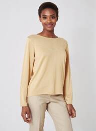 Pull coupe cintrée manches longues beige THERMOLACTYL BY DAMART femme