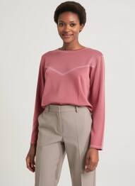 Pull coupe cintrée manches longues rose THERMOLACTYL BY DAMART femme