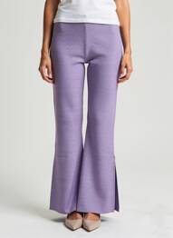 Pantalon flare taille élastique taille normale violet TOMMY HILFIGER femme