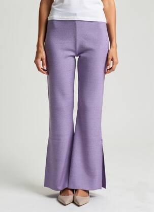 Pantalon flare taille élastique taille normale violet TOMMY HILFIGER femme