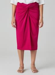 Jupe mi-longue stretch rose RALPH LAUREN femme