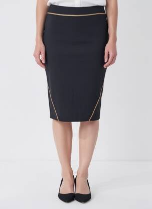 Jupe mi-longue stretch noir D.SPORT femme
