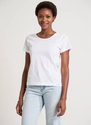 T-shirt stretch manches courtes blanc IMPETUS femme