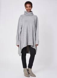 Pull tunique manches longues manches longues gris RHUM RAISIN femme
