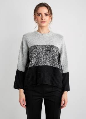 Pull coupe droite manches longues noir RHUM RAISIN femme