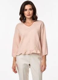 Pull coupe cintrée manches longues rose RHUM RAISIN femme
