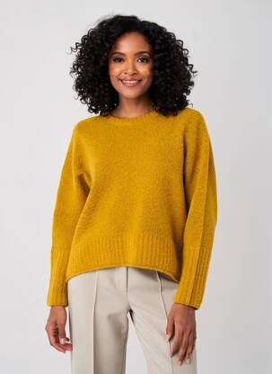 Pull coupe droite manches longues jaune RHUM RAISIN femme