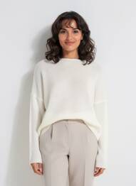 Pull col rond manches longues blanc RHUM RAISIN femme