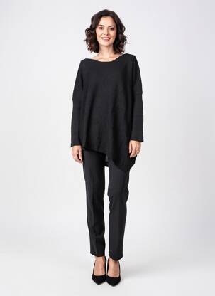 Pull coupe droite manches longues noir RHUM RAISIN femme