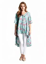 Tunique manches courtes col rond bleu RHUM RAISIN femme