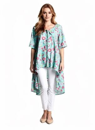 Tunique manches courtes col rond bleu RHUM RAISIN femme