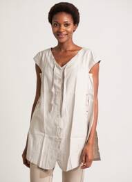 Tunique manches courtes col v gris RHUM RAISIN femme