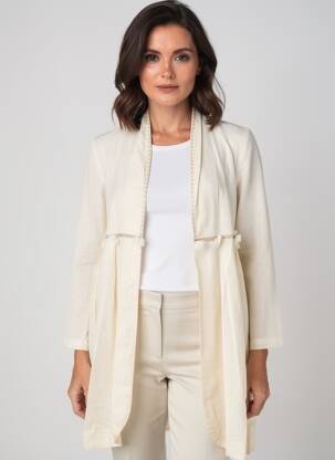 Veste casual coupe droite beige RHUM RAISIN femme