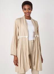 Veste casual coupe droite beige fonce RHUM RAISIN femme