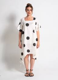 Robe mi-longue manches courtes manches courtes blanc RHUM RAISIN femme