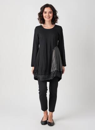 Tunique manches longues col rond noir RHUM RAISIN femme
