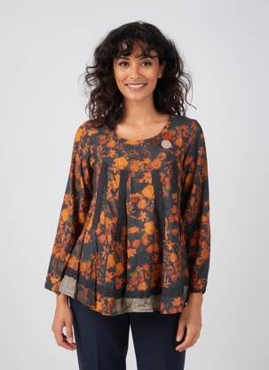 Tunique manches longues col rond orange RHUM RAISIN femme