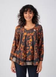 Tunique manches longues col rond orange RHUM RAISIN femme