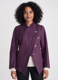 Manteau court poches sans capuche violet RHUM RAISIN femme