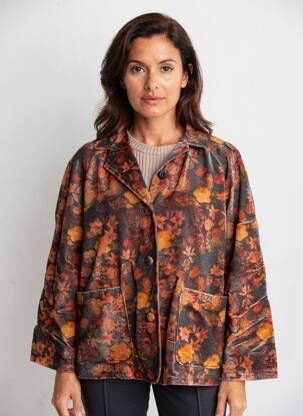 Veste casual col tailleur orange RHUM RAISIN femme