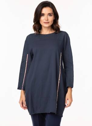 Tunique manches longues col rond bleu RHUM RAISIN femme