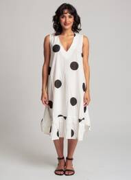 Robe mi-longue sans manche sans manche noir RHUM RAISIN femme