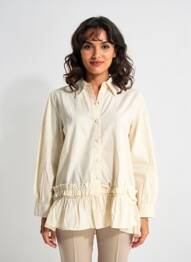 Tunique manches longues col chemisier beige RHUM RAISIN femme