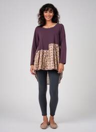 Tunique manches longues col rond violet RHUM RAISIN femme
