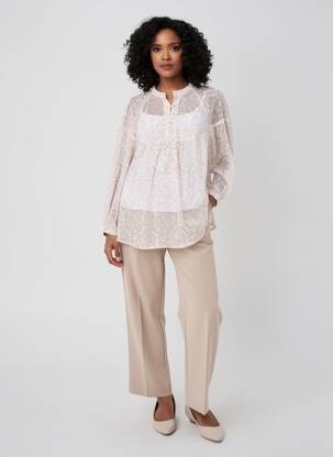 Blouse légère et transparente manches longues rose RHUM RAISIN femme
