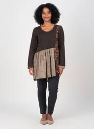 Tunique manches longues col rond marron RHUM RAISIN femme