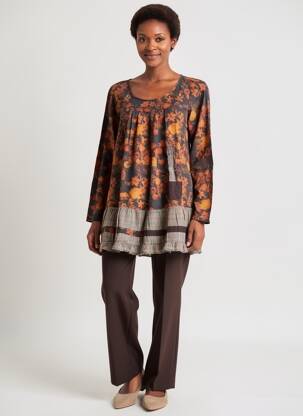 Tunique manches longues col rond orange RHUM RAISIN femme