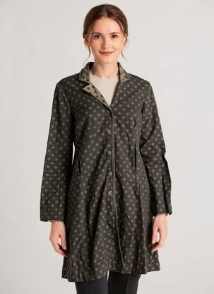 Manteau long coupe cintrée sans capuche noir RHUM RAISIN femme
