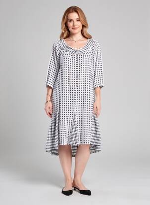Robe mi-longue manches 3/4 manches 3/4 noir RHUM RAISIN femme