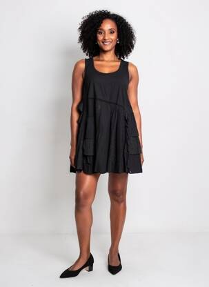 Robe courte sans manche sans manche noir RHUM RAISIN femme