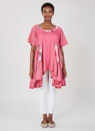 Tunique manches courtes col rond rose RHUM RAISIN femme